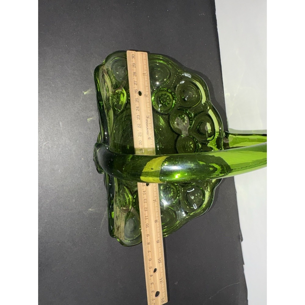 LE Smith Moon & Star Decorative Basket in Lime Green Pedestal Centerpiece 8x9" - Picture 12 of 12